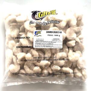 Camarón crudo talla 51/60 pelado y desvenado Frigogher