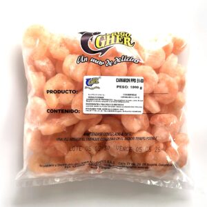 Camarón precocido talla 51/60 pelado sin vena Frigogher