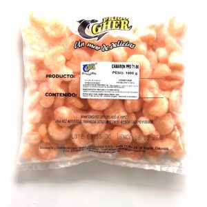 Camarón precocido talla 71/90 pelado y sin vena Frigogher