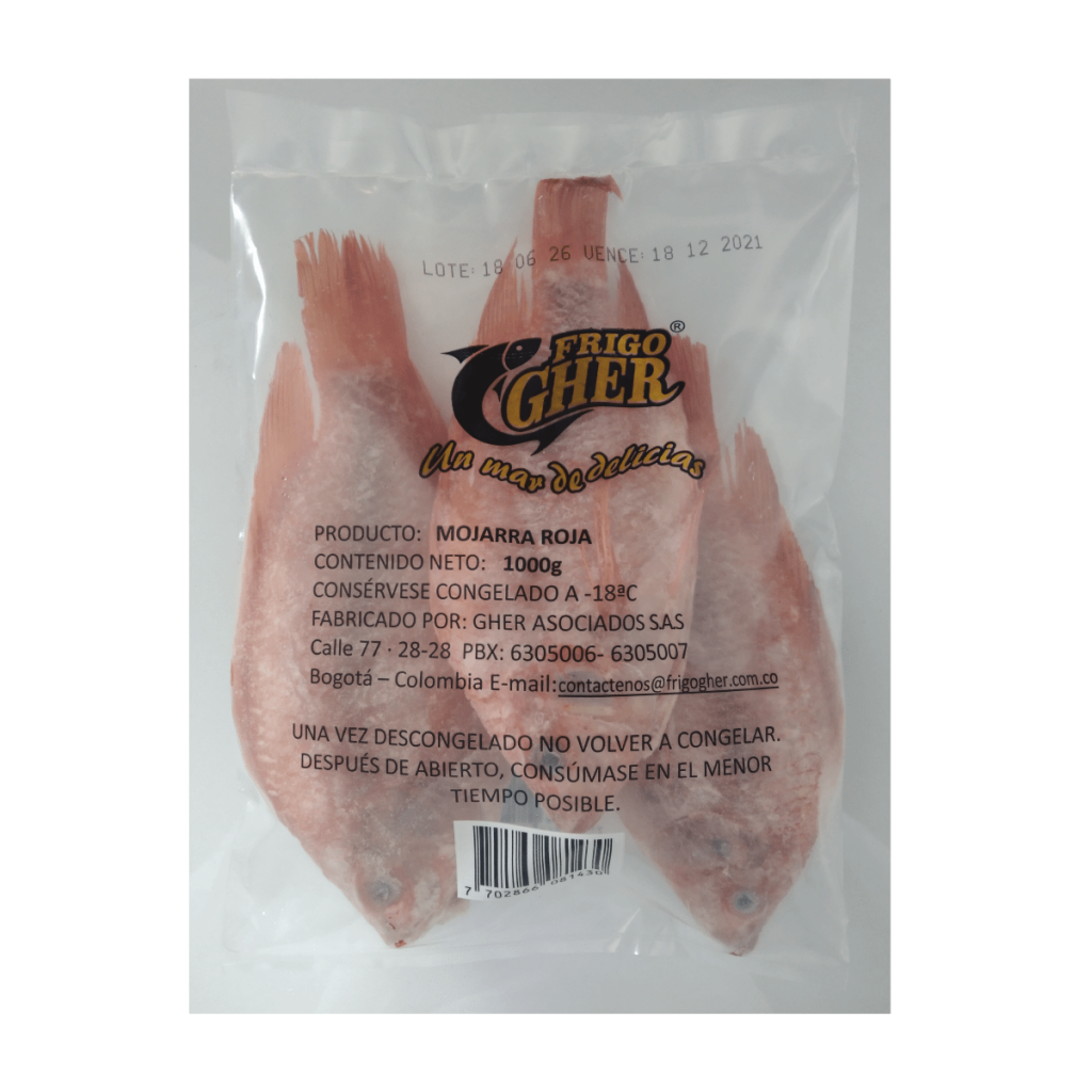 Mojarra Roja 310 500 X Kilo Frigogher